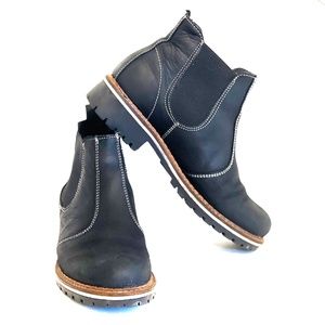 Bob & CO Shearling Boots  CORRA BLACK ELASTICIZED ANKLE BOOTS